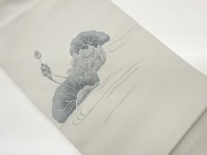 塩瀬蓮模様刺繍名古屋帯